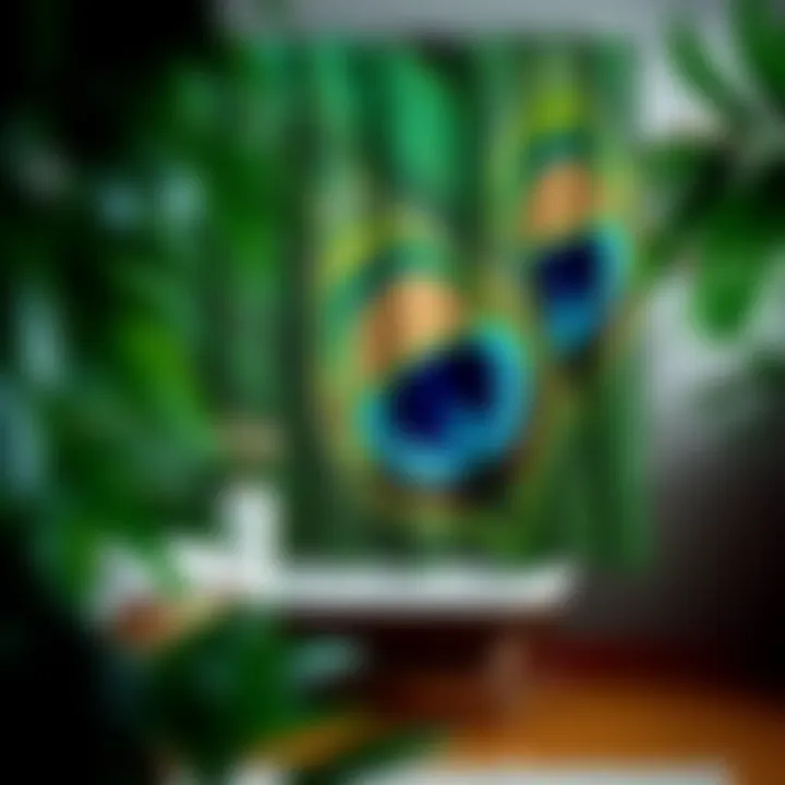 Magnificent The Allure of Peacock Feather Shower Curtains