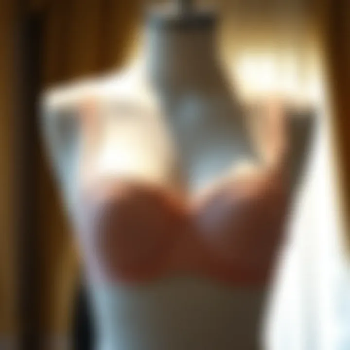 Elegant Front Closure Design A stylish front closure push up bra displayed elegantly on a mannequin