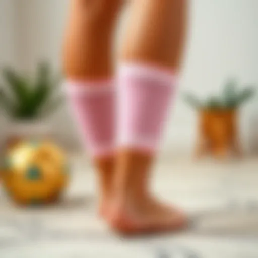 Stylish Anti-Chafing Leg Bands Elegant design of anti-chafing leg bands showcased on a stylish background