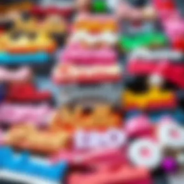 An array of customized barrettes displayed in a vibrant and artistic manner