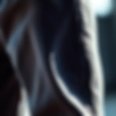 Close-up of high-performance fabric used in athletic knit pants