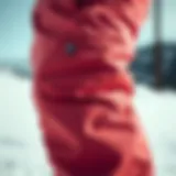 Detailed view of Baleaf snow pants showcasing fabric texture and stitching