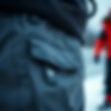 Waterproof Feature of Baleaf Snow Pants Close-up image of the waterproof feature of Baleaf snow pants