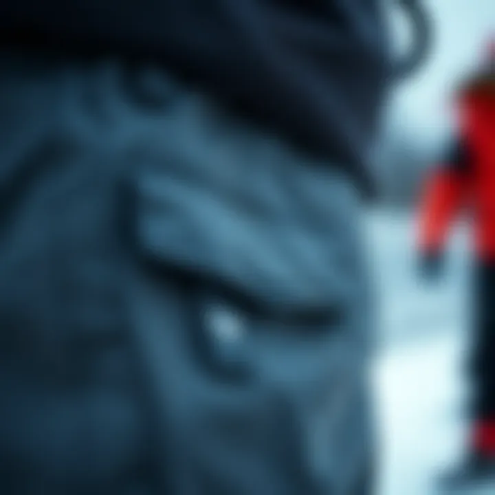 Waterproof Feature of Baleaf Snow Pants Close-up image of the waterproof feature of Baleaf snow pants