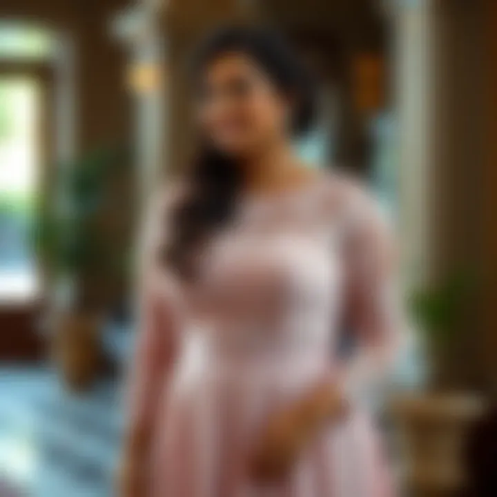 Graceful Lace Detailing Bridesmaid Outfit Graceful plus-size bridesmaid outfit with lace detailing