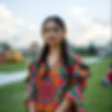 Vibrant Butterfly Sleeve Tunic Elegant butterfly sleeve tunic in a vibrant pattern