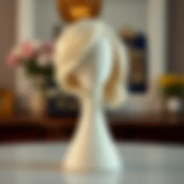 The Elegance of Canvas Wig Stands Elegant canvas wig stand showcasing a stylish wig.