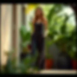 Elegant chiffon pants styled for a formal occasion