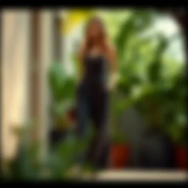 Elegant chiffon pants styled for a formal occasion