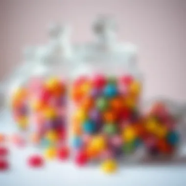 Colorful candies emphasizing the psychology of transparency