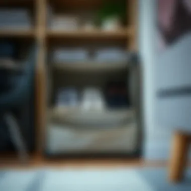 Collapsible shoe organizer in a small apartment