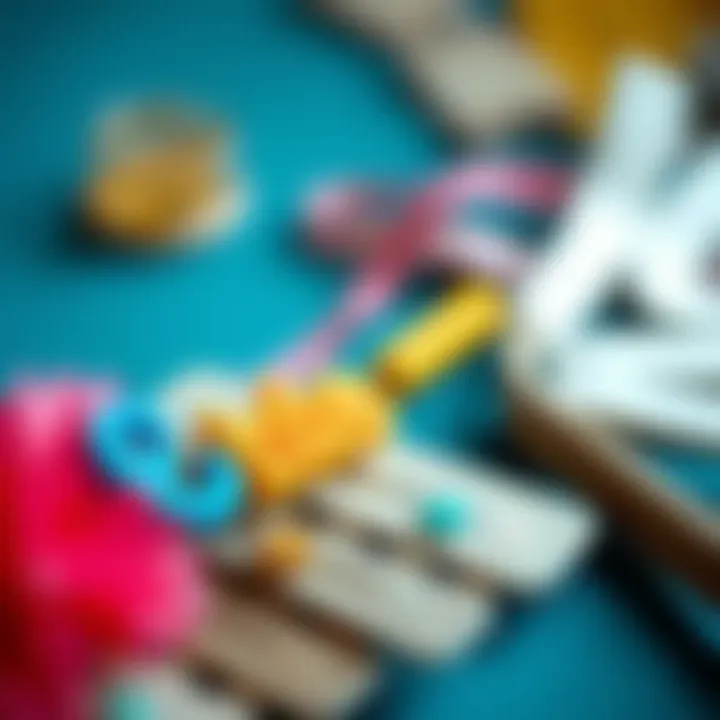 A close-up view of colorful materials used in personalized barrettes reflecting creativity