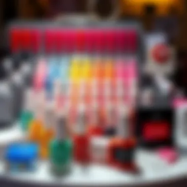 Vibrant Selection of Gel Polish Colors Gel polish kit display showcasing various colors and accessories