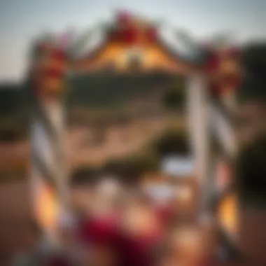 Customized Wedding Arch with Personal Touches Customized wedding arch featuring personalized elements