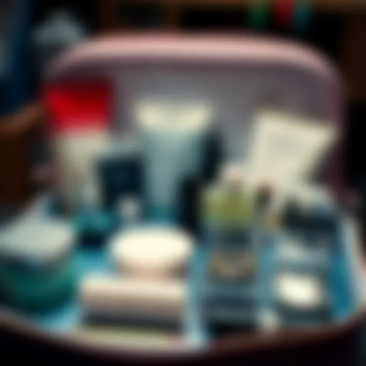 Organized cosmetics showcasing effective organization strategies