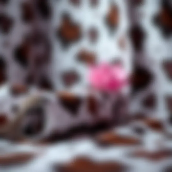 Creative DIY project using cow print wrapping paper