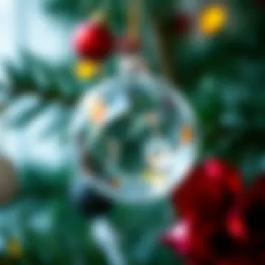 The Art of Crystal Reflection A close-up of a beautifully crafted crystal tree ornament reflecting light