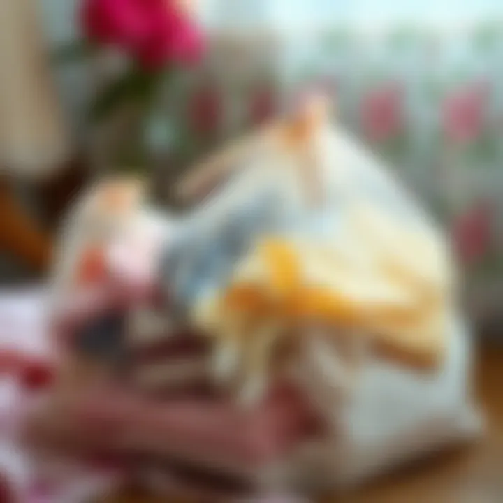 Safeguarding Delicate Garments Illustration of various delicate items placed in mesh laundry bags