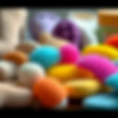 Variety of Heel Scrubbers An array of heel scrubbers in various materials and colors