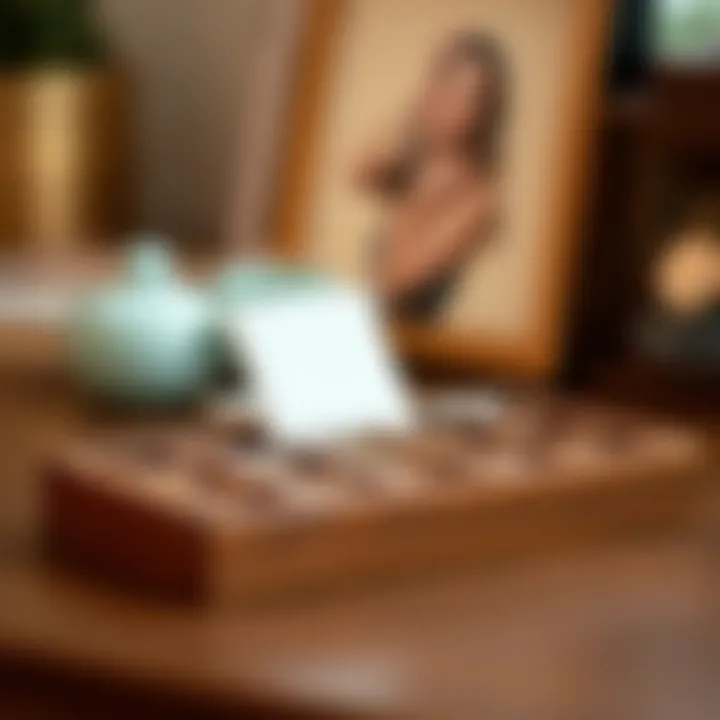 Stylish Wooden Organizer Stylish wooden earring tray featuring compartments for organization