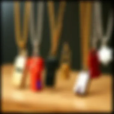 Diverse Designs of Emergency Whistle Necklaces Diverse collection of emergency whistle necklaces with various designs.