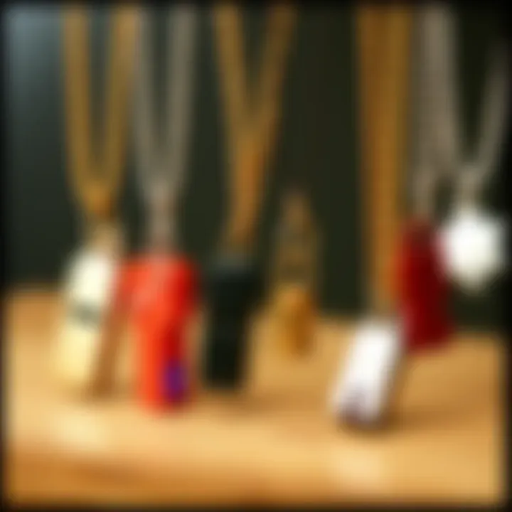 Diverse Designs of Emergency Whistle Necklaces Diverse collection of emergency whistle necklaces with various designs.