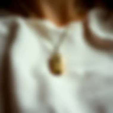 Elegant Design of Emergency Whistle Necklace Elegant emergency whistle necklace displayed on a soft fabric background.