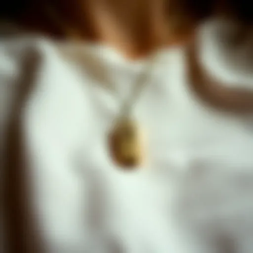 Elegant Design of Emergency Whistle Necklace Elegant emergency whistle necklace displayed on a soft fabric background.