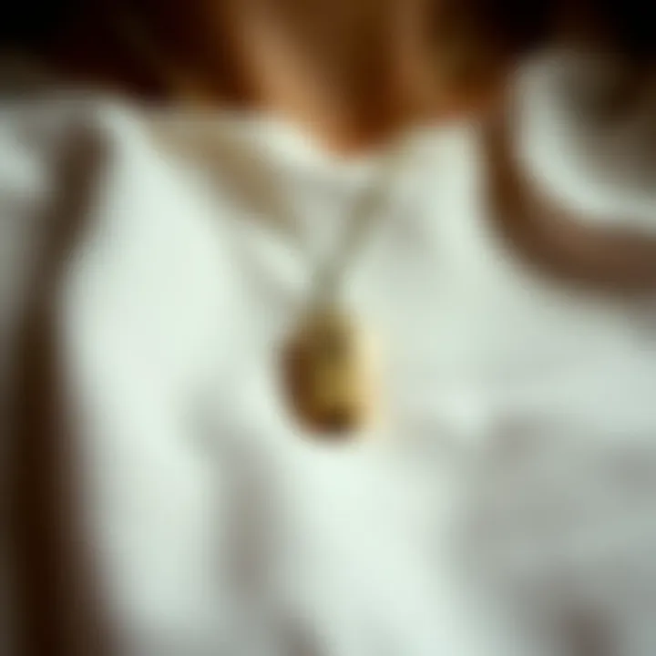 Elegant Design of Emergency Whistle Necklace Elegant emergency whistle necklace displayed on a soft fabric background.