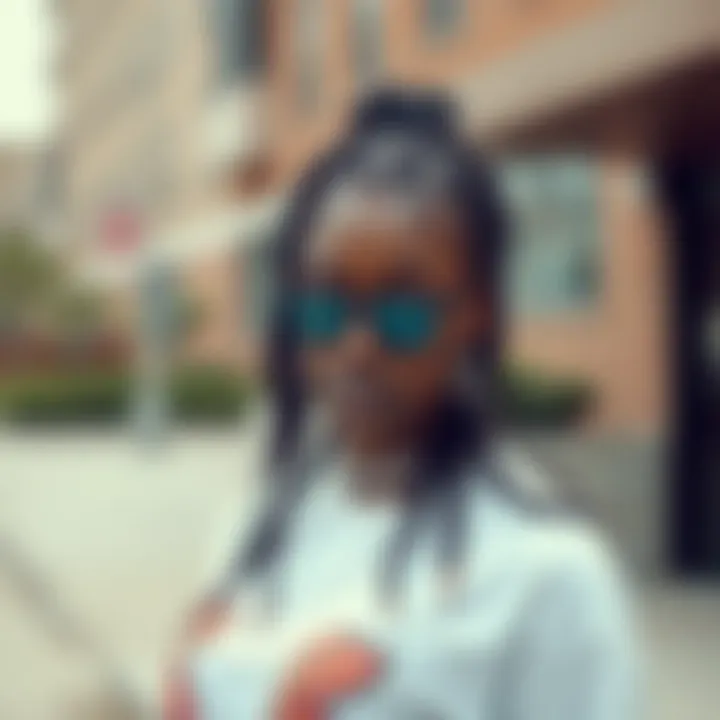 Butterfly Locs with Trendy Fashion Stylish butterfly locs paired with trendy fashion choices