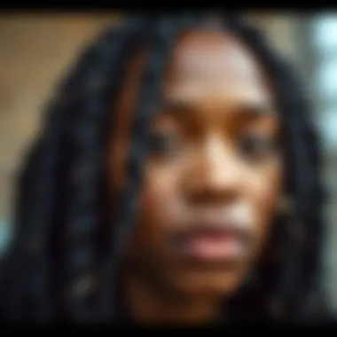 Unique Curl Patterns of Butterfly Locs Close-up of butterfly locs demonstrating unique curl patterns