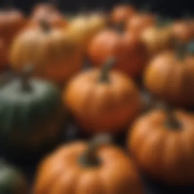 A variety of artificial pumpkins showcasing different materials and styles