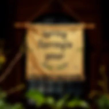 Customized burlap banner with personalized message