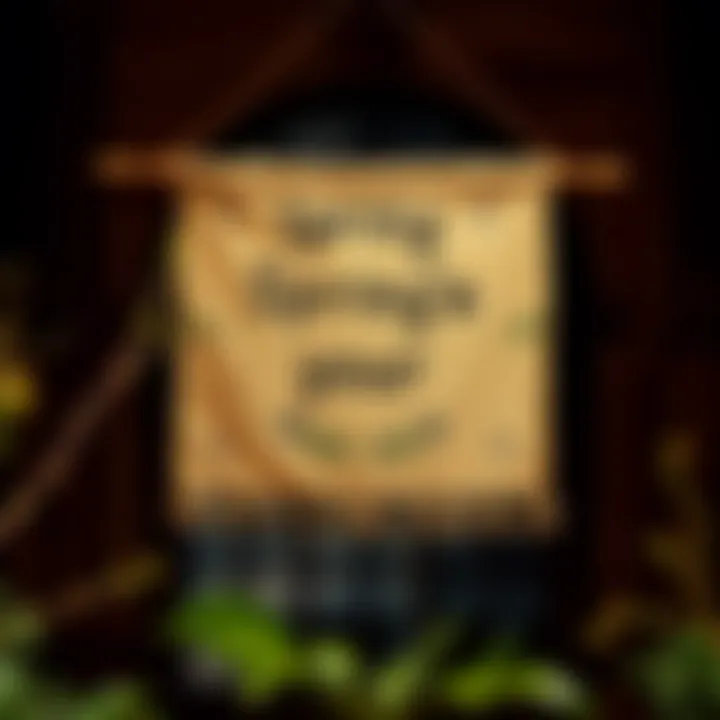 Customized burlap banner with personalized message