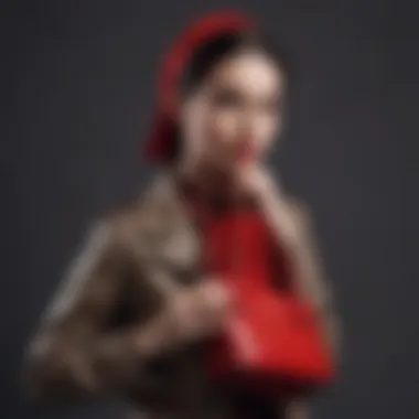 Elevating Outfits with Affordable Accessories A fashionable outfit complemented by a red purse