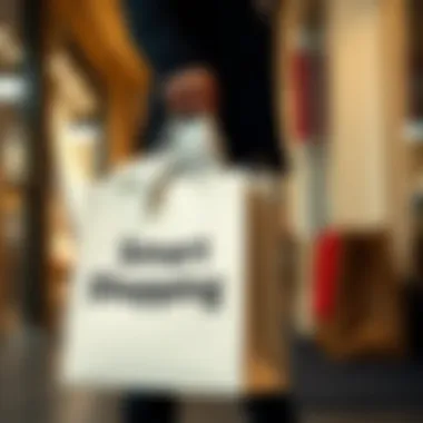 Smart Shopping Strategy Smart shopping strategy illustrated with a shopping bag