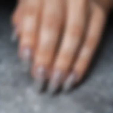 Intricate Designs in Crystal Acrylic Nails Elegant crystal acrylic nails with intricate designs