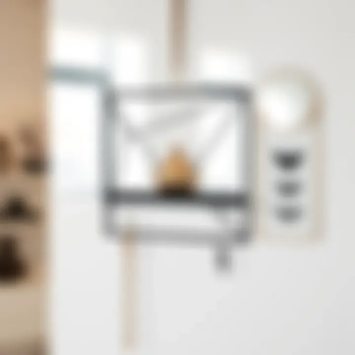 Modern metal wall jewelry holder with geometric design