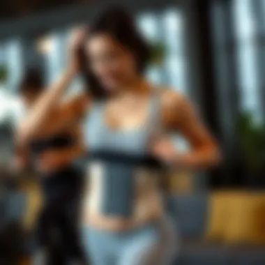 Integrating Electric Waist Trainer into Fitness User enjoying fitness routine with electric waist trainer