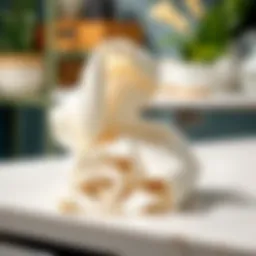 Elegant fast drying hair towel wrap displayed on a stylish surface