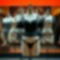 A diverse range of fat shapewear styles displayed elegantly on a mannequin.