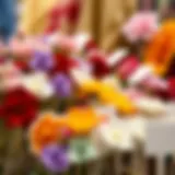 Diverse Floral Card Picks Display Elegant arrangement of floral card picks showcasing various colors and designs