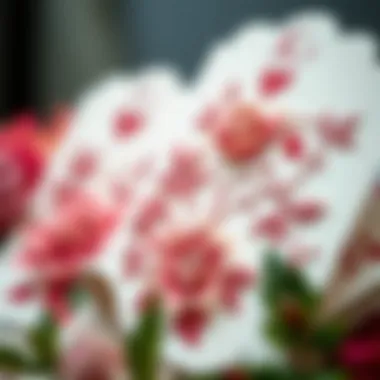 Intricate Floral Card Designs Close-up of intricate details on floral card designs that enhance personal style