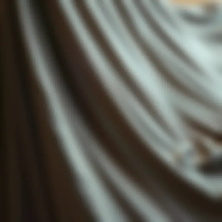 Close-up of fabric texture of a long yoga skirt