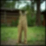 A vintage photograph showcasing the origin of loose fit overalls from the early 20th century