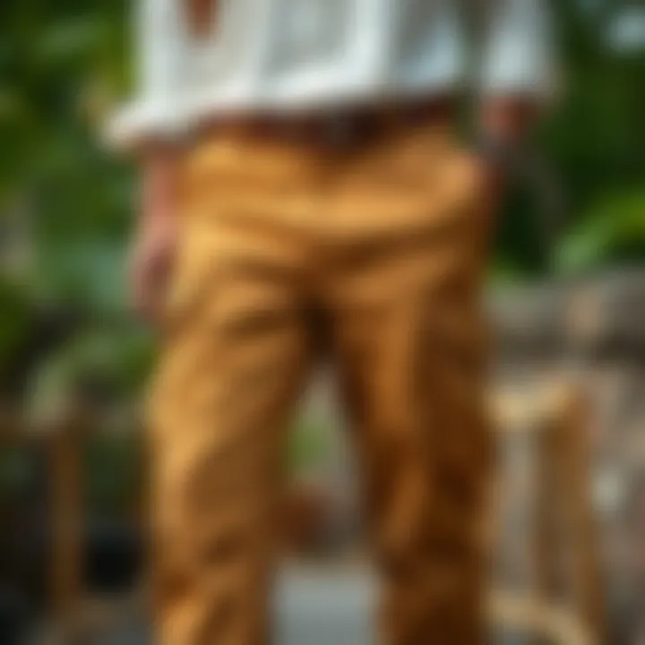 Eco-friendly materials used in the production of cargo pants