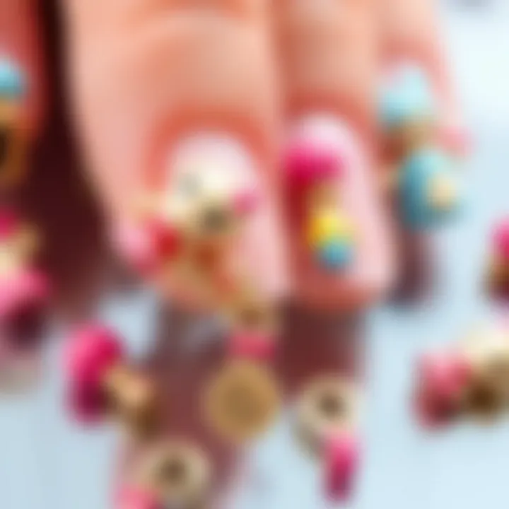 Detailed My Melody Nail Charms Close-up of My Melody nail charms showcasing their detail