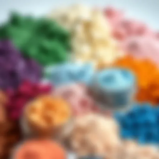 Elegant array of nail shimmer powders displaying various colors and textures