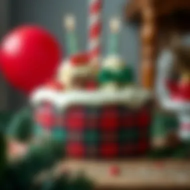 Creative plaid-themed birthday cake design