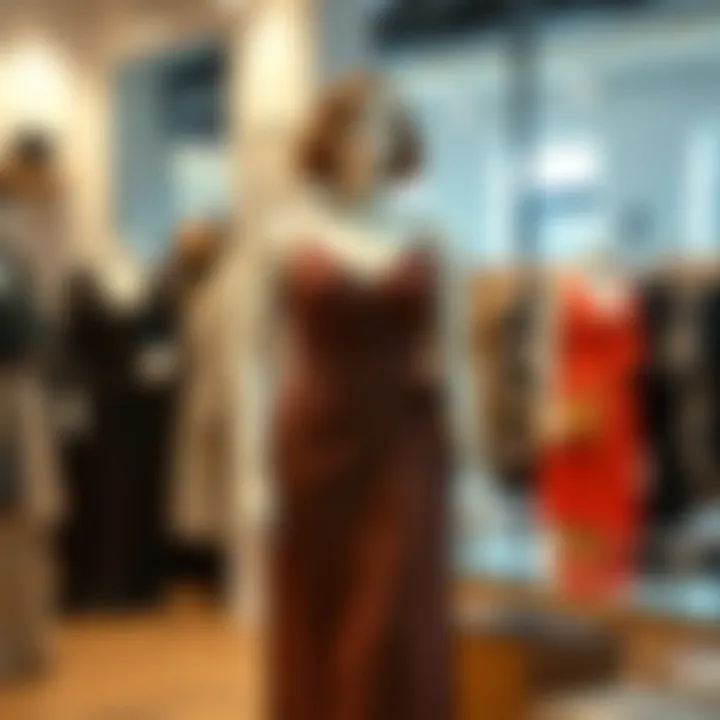 Elegant plus size 2 piece dress set displayed on a mannequin in a chic boutique